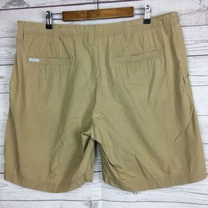 Columbia Mens 40 Shorts Brown Lightweight Cotton Trail Camping